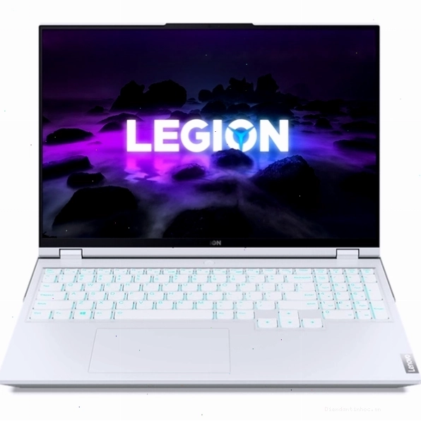 Tổng thể thiết kế màu trắng thanh lịch của Lenovo Legion 5 Pro 16ITH6H 2021