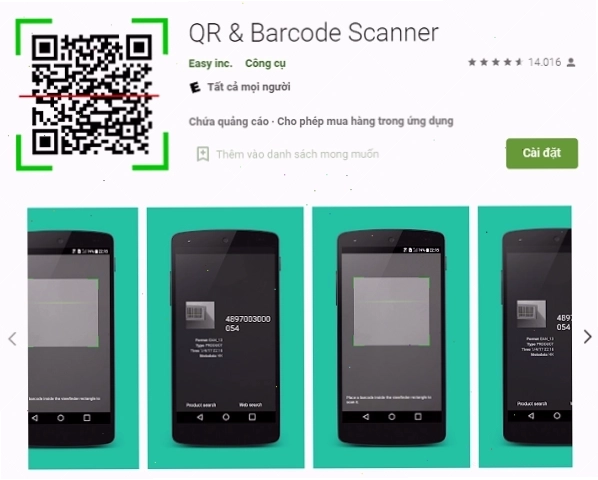 Tra mã vạch bằng ứng dụng QRCode Scanner