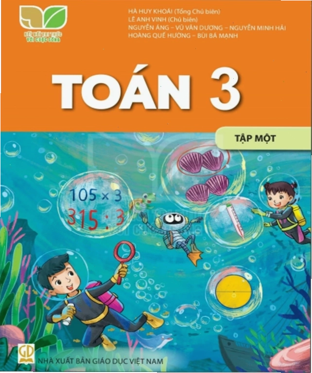 Trang bìa sách Toán lớp 3 Tập một Kết nối tri thức