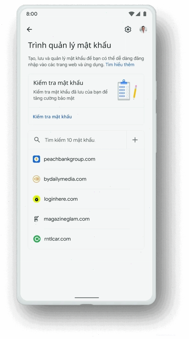 Trình quản lý mật khẩu Google giúp đăng nhập nhanh vào ứng dụng trên Android