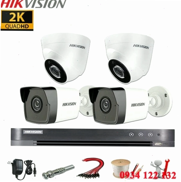 Trọn bộ camera Hikvision 5MP 2K siêu nét lắp đặt tại Bình Dương
