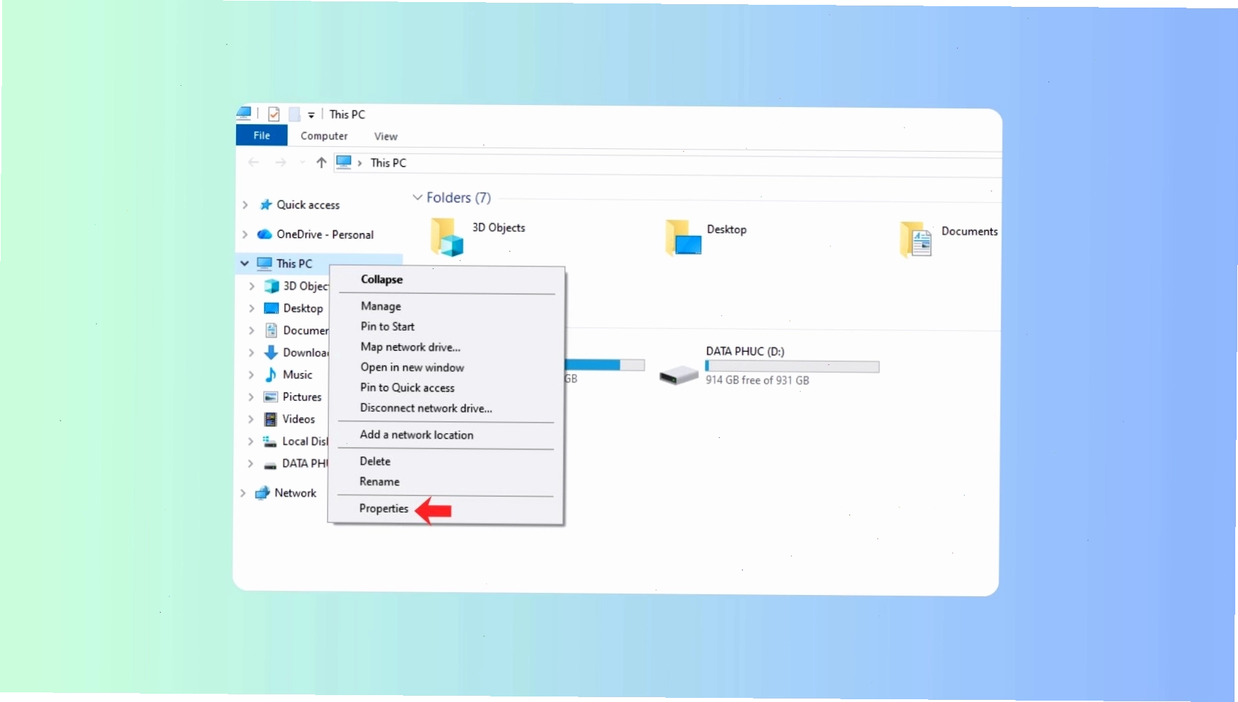 Truy cập nhanh trang About để xem cấu hình tổng quan của laptop trên Windows 11.