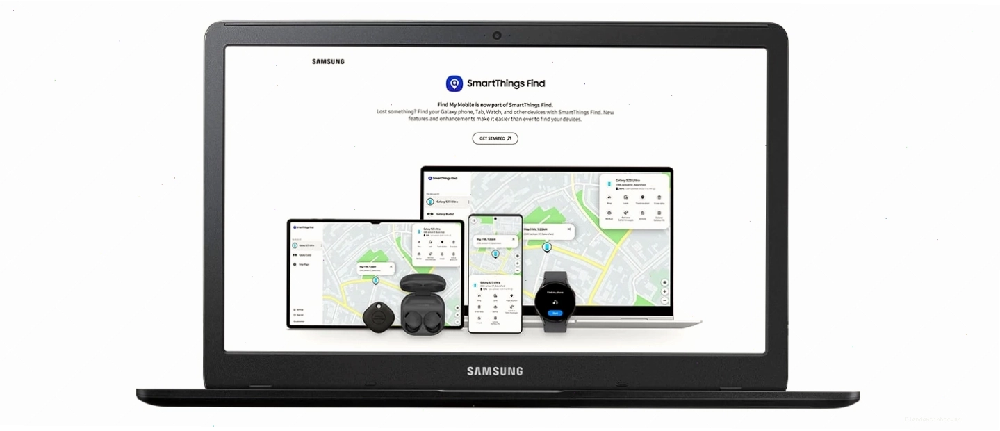 Truy cập SmartThings Find trên laptop