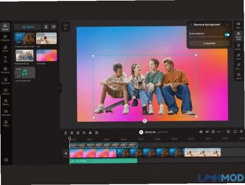 Ứng dụng AI nâng cao chất lượng video trong CapCut Pro APK Phanmem123