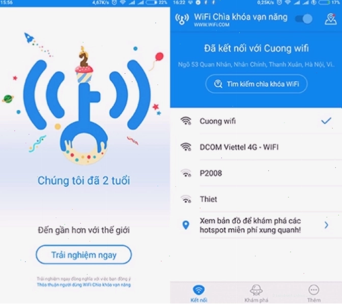 Ứng dụng Wifi Chìa khóa vạn năng trên CH Play cho Android
