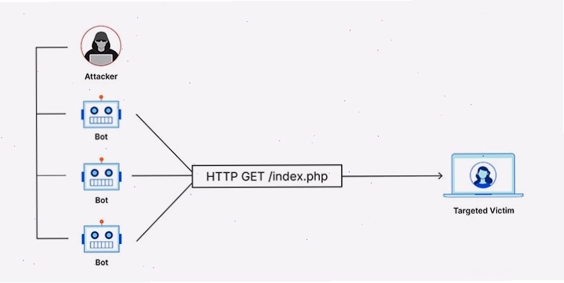 Ví dụ minh họa một cuộc tấn công DDoS