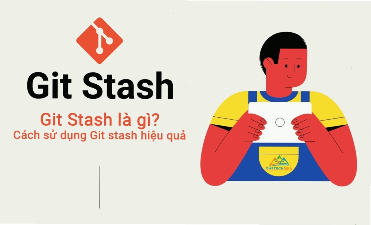 Ví dụ về cách lưu trữ thay đổi bằng lệnh git stash push -m
