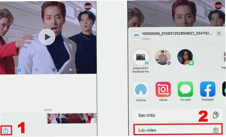 Video Facebook đã được tải về thành công trên điện thoại