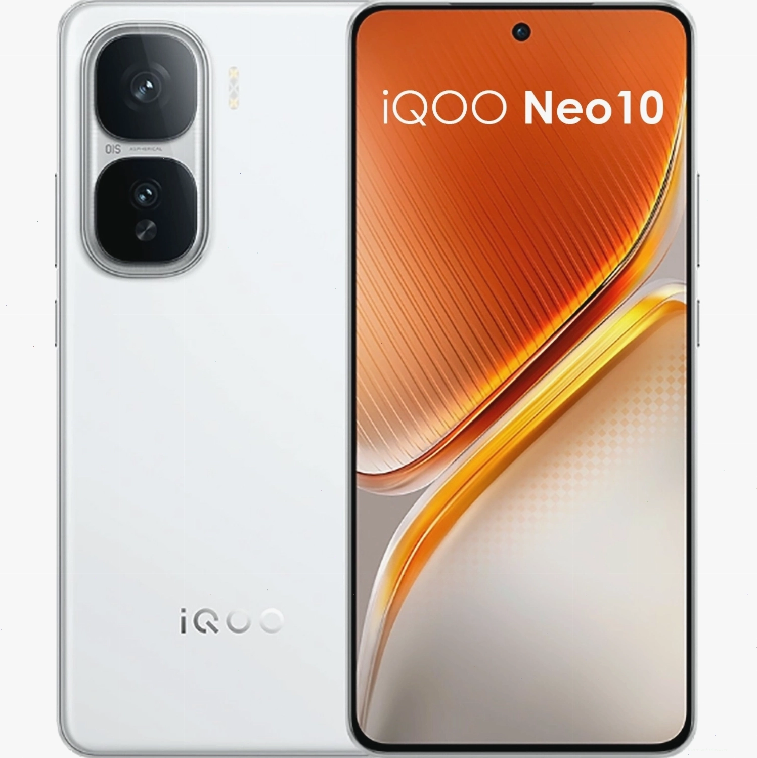 Vivo iQOO Neo 10 phiên bản màu trắng với thiết kế tinh tế
