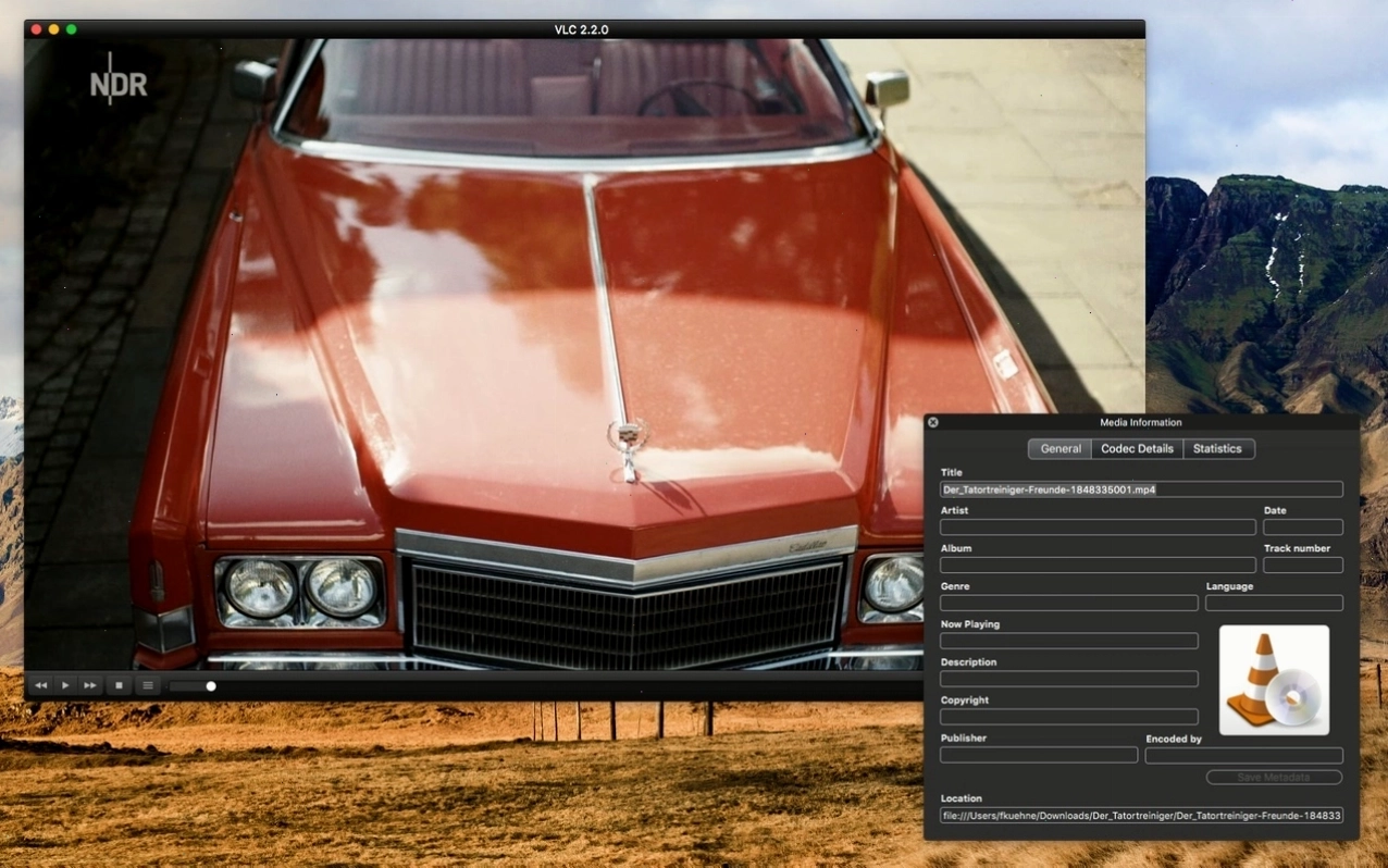 VLC Media Player đang phát nhạc trên macOS
