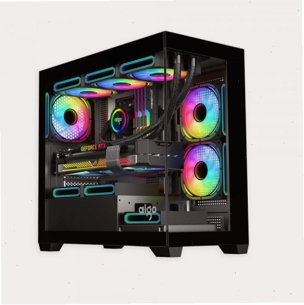 Vỏ Case Aigo C218M Black với thiết kế dạng bể cá độc đáo