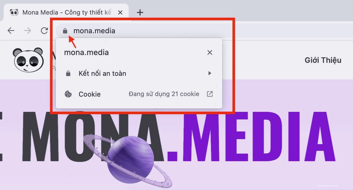 Website có chứng chỉ SSL hiển thị biểu tượng ổ khóa
