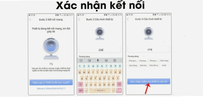 Xác nhận kết nối camera Yoosee