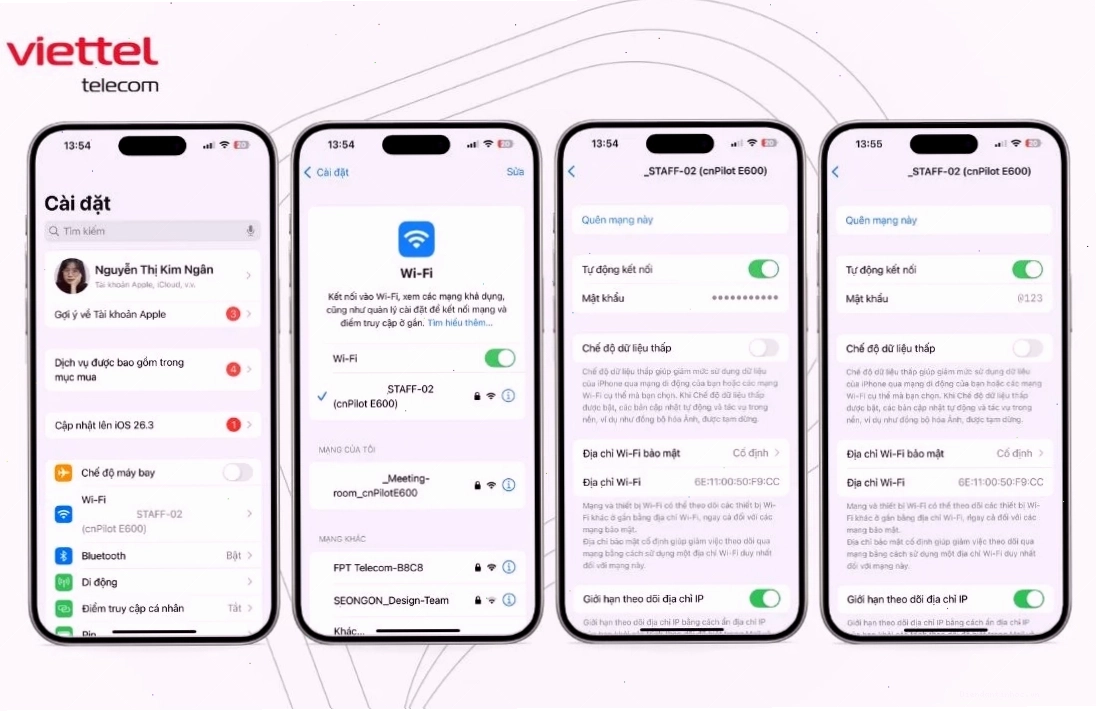 Xem mật khẩu WiFi đã lưu trên iPhone qua Cài đặt
