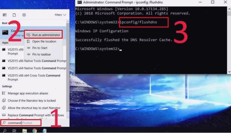 Xóa bộ nhớ DNS cache để khắc phục lỗi kết nối