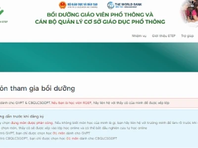 Hướng dẫn đăng nhập hệ thống tập huấn taphuan.csdl.edu.vn chi tiết 2026