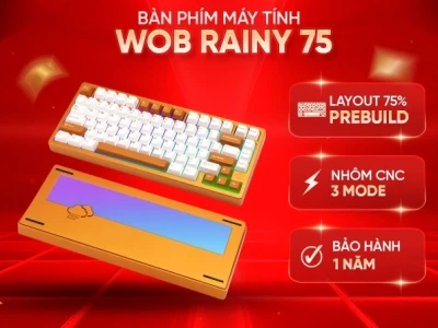 Khám phá Bàn phím cơ Rainy 75: Trải nghiệm gõ phím đỉnh cao 2026